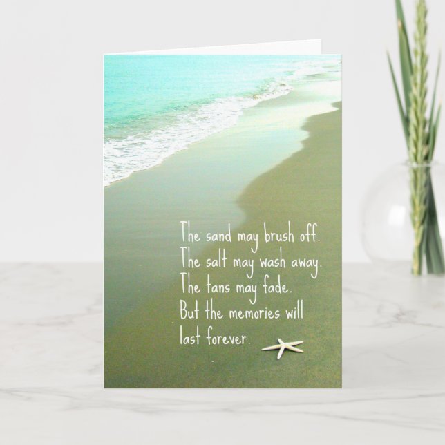 Cartão Beach Memories Last Forever Card (Frente)