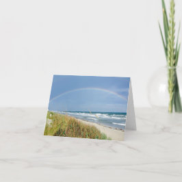 Cartão Beach Rainbow Note Card