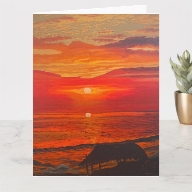 Cartão Beach Shack, Original por Gary Poling (Planta pequena)