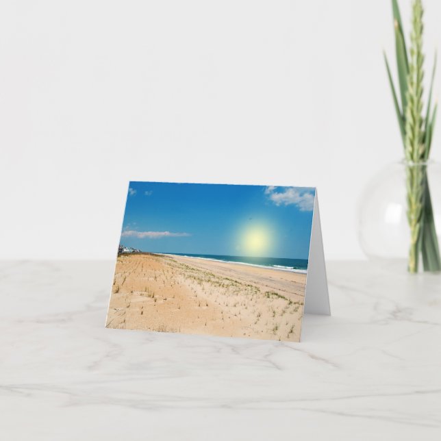 Cartão Beach Sunrise - notecard (Frente)