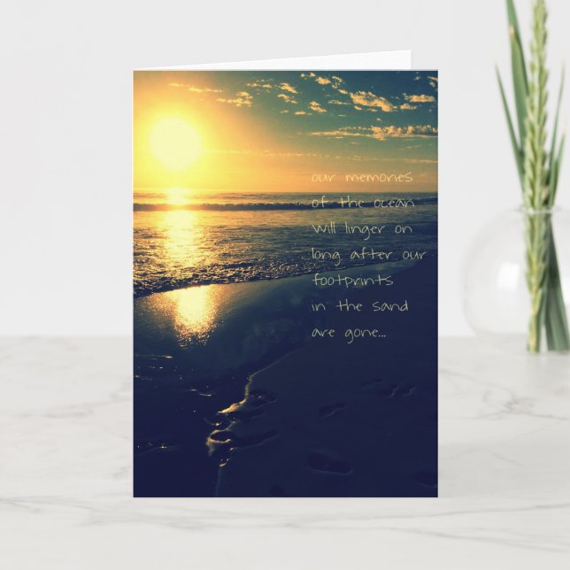 Cartão Beach sunset memories greeting card (Frente)