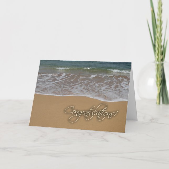 Cartão Beach themed congratulations (Frente)