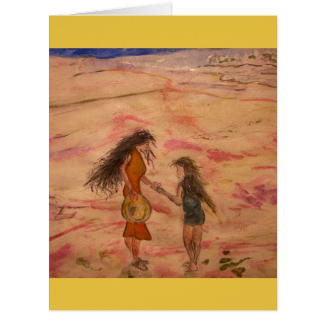 Cartão beachcombing feliz (Frente)