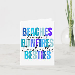 Cartão Beaches Bonfire Besties