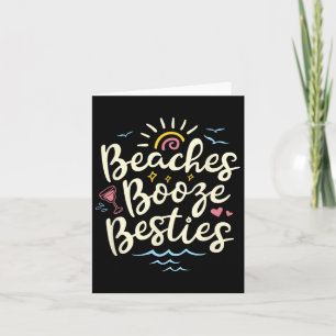 Cartão Beaches Booze Besties Summer Best Friles Tri