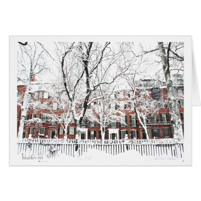 Cartão Beacon Hill: Quadrado de Louisburg (Frente Horizontal)