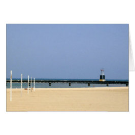 Cartão Beacon Light, do lago Michigan Shores