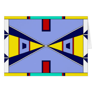 Cartão Beadwork do corvo - azul