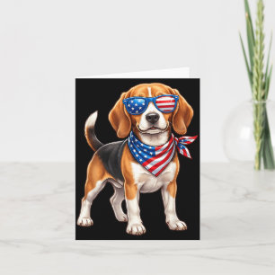 Cartão Beagle 4 De Julho América Sungles Homens EUA