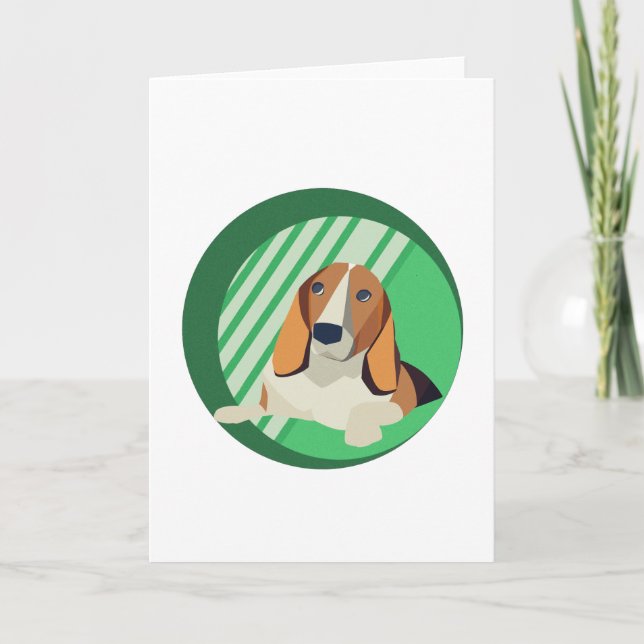 Cartão Beagle Art (Frente)
