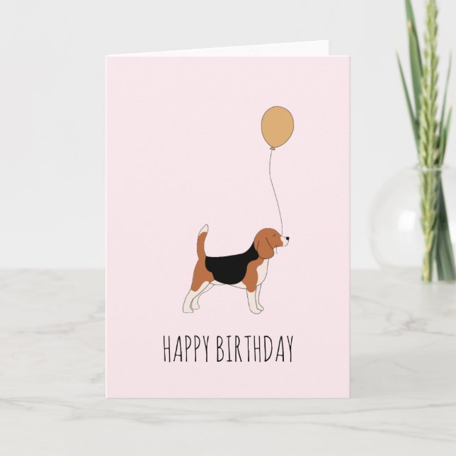Cartão Beagle Birthday Card (Frente)