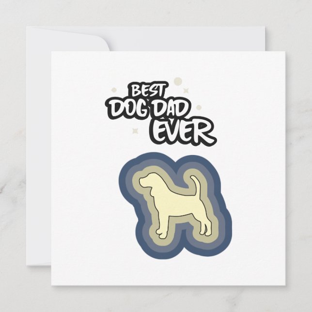 Cartão Beagle Blue Melhor Pai De Cachorro Sempre Que Te A (Frente)