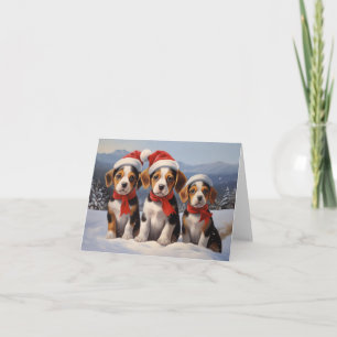 Cartão Beagle Christmas