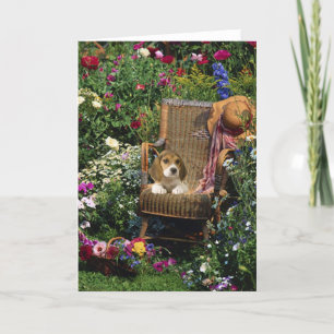 Cartão Beagle Garden Card