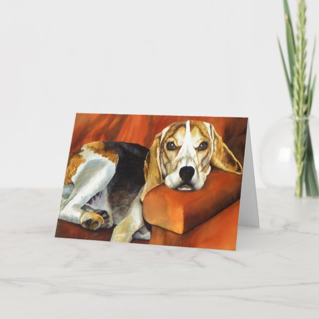Cartão Beagle, Greeting Card (Frente)