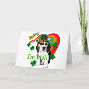Cartão Beagle St Patrick's Day