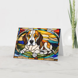 Cartão Beagle Stainle Glass