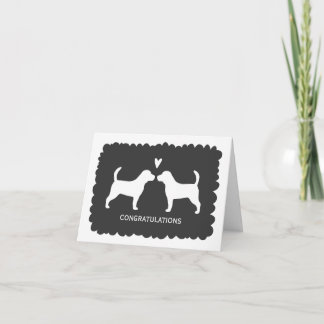 Cartão Beagles Weds Lover Parabéns Parabéns