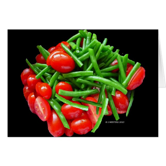 Cartão Bean Verde e Tomates (Frente Horizontal)
