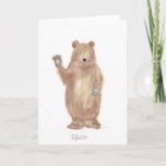 Cartão bear design greeting card, blank inside,<br><div class="desc">bear design greeting card
blank inside

Taken from one of my original watercolour paintings

www.cherylmorrice.com</div>