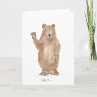 Cartão bear design greeting card, blank inside,