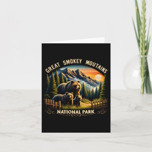 Cartão Bear Excelente Smokey Mounts National Park Black B