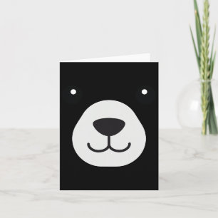 Cartão Bear Face Halloween Costume Bear Animais Crianças