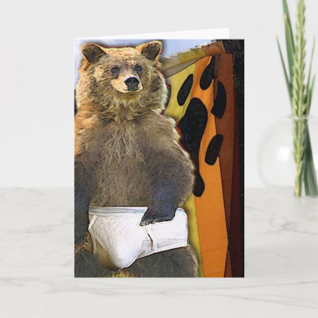 Cartão Bear In Briefs, Literally (Frente)