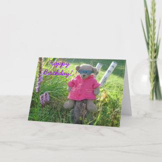 Cartão Bear-in-Shades, Feliz Aniversário!