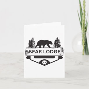 Cartão Bear Lodge Wyoming Wiloming Urso Caminhante Campin
