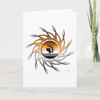 Cartão Bear Swirl Greeting Card