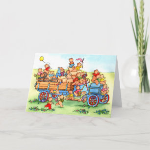 Cartão Bears in Old Hillbilly Truck - Greeting Card
