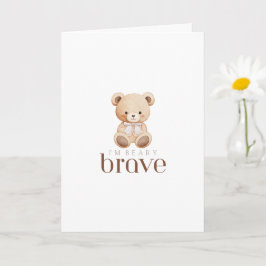 Cartão beary brave childhood cancer sick kids cute card