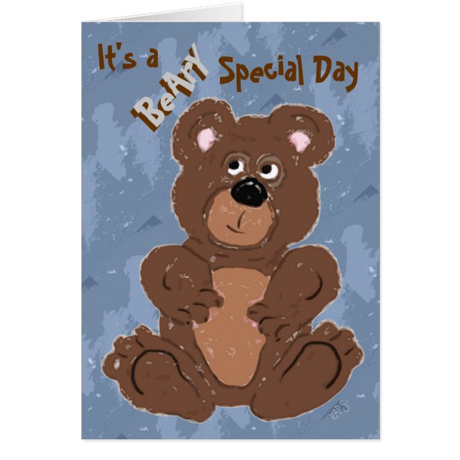 Cartão Beary Special Birthday (Altere a idade) (Frente)
