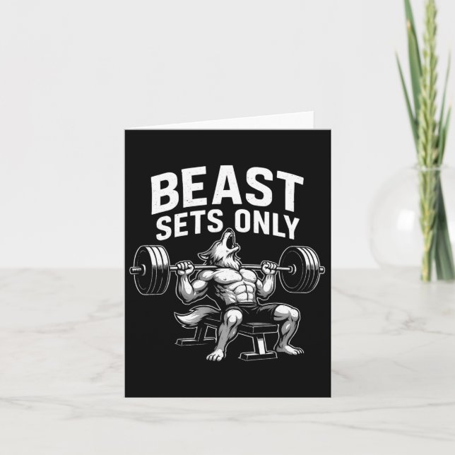 Cartão Beast Define Somente Malhação De Workout Do Wolf G (Frente)