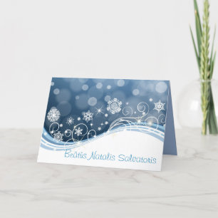 Cartão Beatus Natalis Salvatoris-Holiday Card