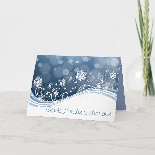 Cartão Beatus Natalis Salvatoris-Holiday Card (Frente)