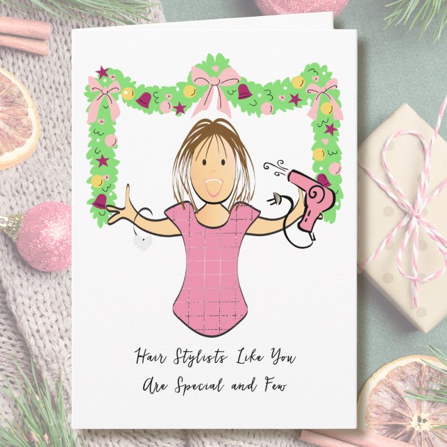 Cartão Beautician Cartoon Funny Thank You from Customer (Criador carregado)