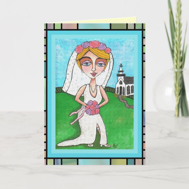 Cartão Beautiful Bride - engagement/wedding day card (Frente)