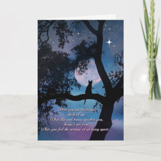 Cartão Beautiful Cat Poem Sympathy Card