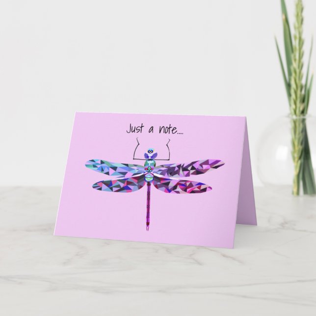 Cartão Beautiful Dragonfly Art Greeting Card (Frente)