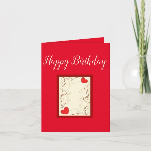 Cartão Beautiful Expressions -Birthday Greeting Card (Frente)