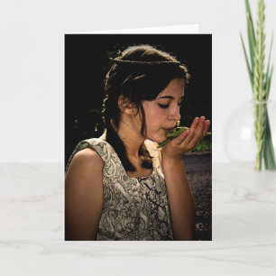 Cartão Beautiful Fairy Tale Frog Princess Greeting Card
