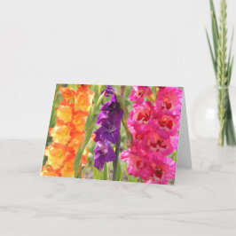 Cartão Beautiful Gladiolus Blooms