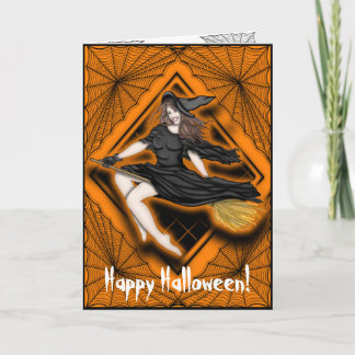 Cartão Beautiful Halloween Witch