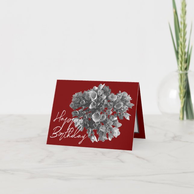 Cartão Beautiful Hydrangea Floral Bouquet Birthday Card (Frente)