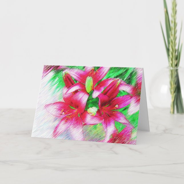 Cartão Beautiful Lily (Frente)