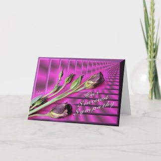 Cartão Beautiful Lisianthus sympathy card