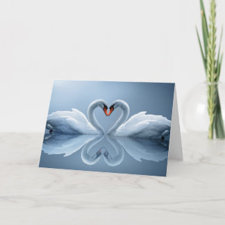 Cartão Beautiful Loving Swans gifts