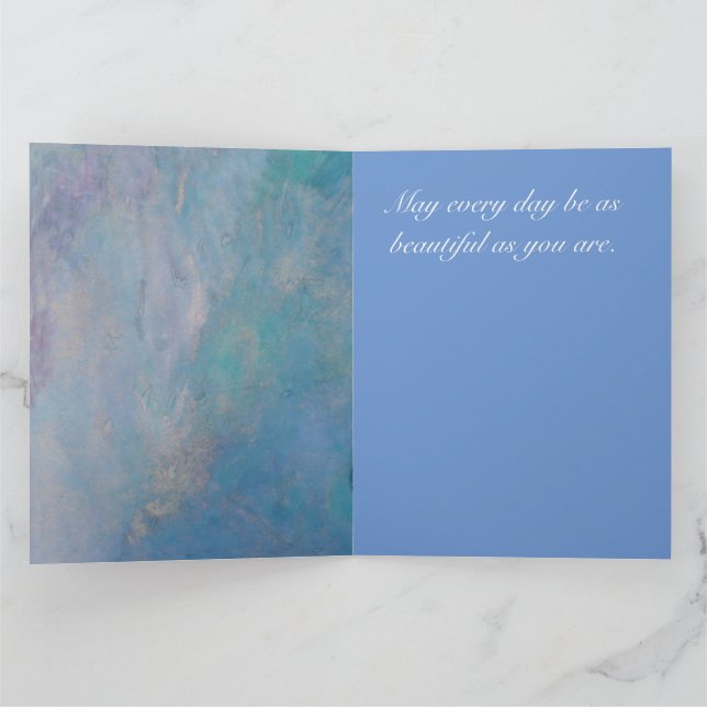 Cartão Beautiful Morning Glory Customizable Greeting Card (Interior)